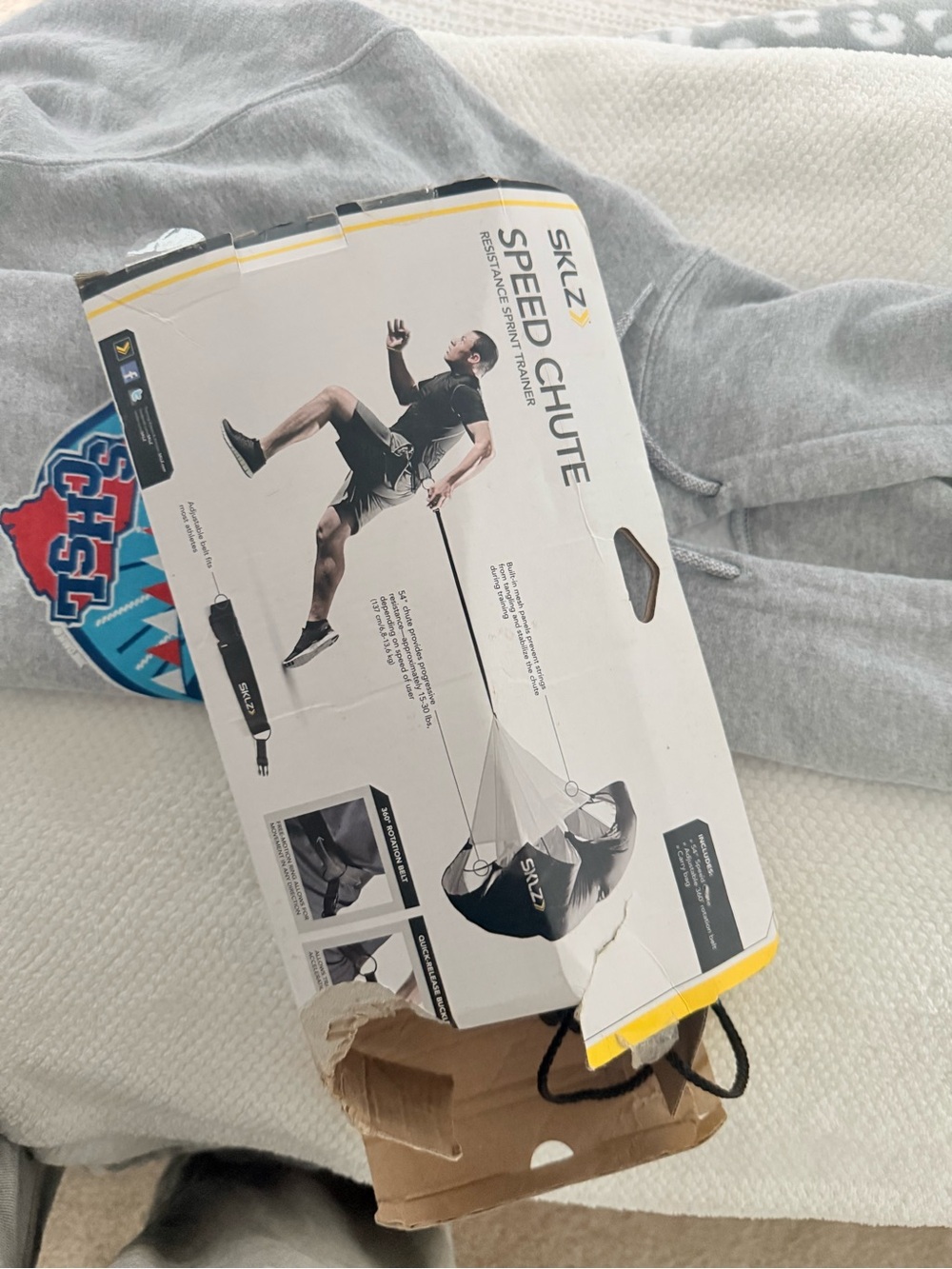 SKLZ Speed Chute Men's Athletic Resistance Trainer - Gray